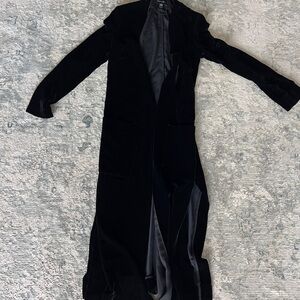 Judith and Charles long velour caridgan. Size P